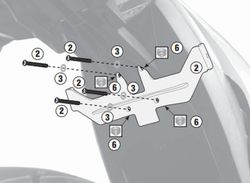 GSX S1000F / GSX S1000 (15 > 20) Herrajes alforjas para el montaje del TST3110