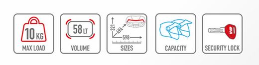 Maleta Givi V58 MAXIA5 en color graphite