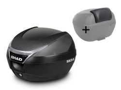 Maleta SHAD SH34 Carbono con respaldo