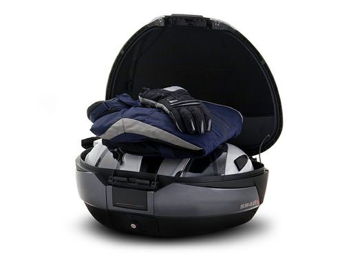 Maleta shad sh48 dark grey + respaldo + tapa carbono