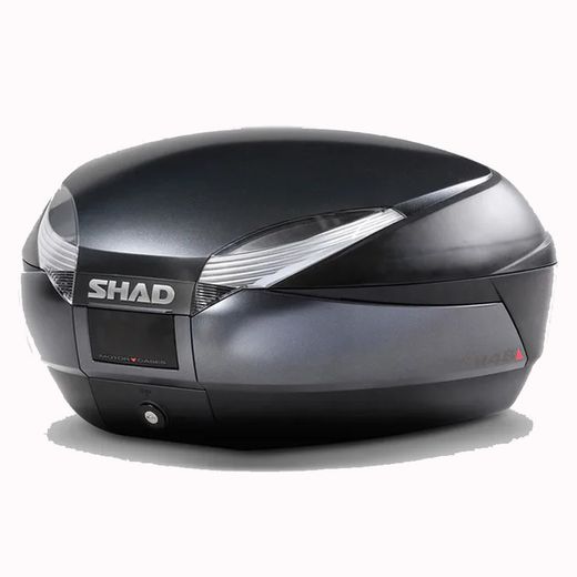 Maleta shad sh48 dark grey + respaldo + tapa carbono