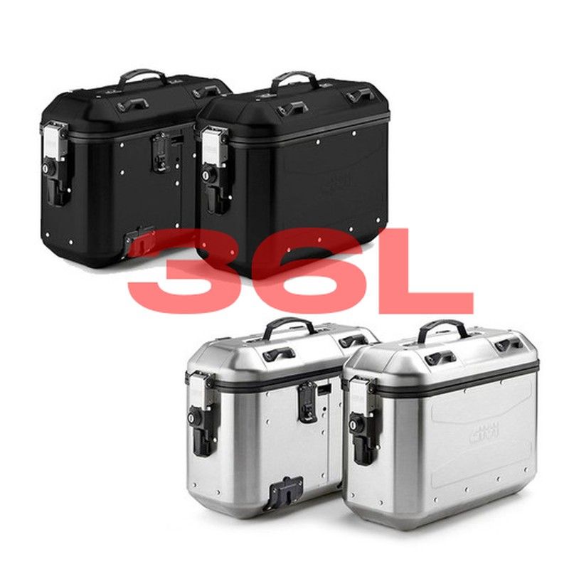 Juego de Maletas Laterales GIVI Trekker Dolomiti 36L PACK 2 GIVI Trekker Dolomiti 36L (ALUMINIO)