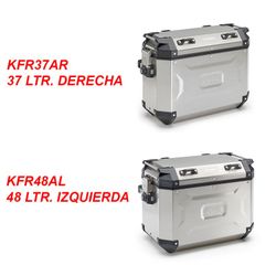 Juego maletas laterales K-Force 48L. (Izquierda) + 37L.(Derecha) aluminio natural