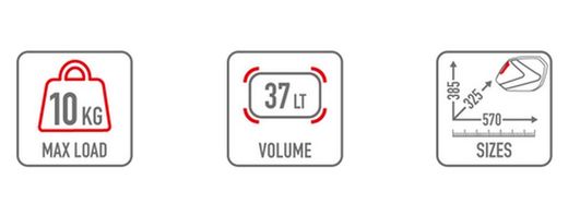 Maletas laterales givi v37n tech (pack 2 unidades)