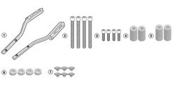 Adaptador maleta ktm duke 125-390 (17 > 21)