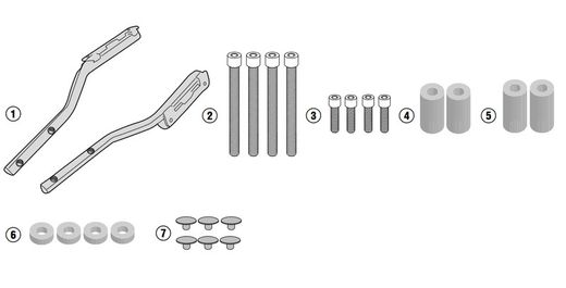 Adaptador maleta ktm duke 125-390 (17 > 21)