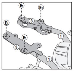 Adaptador portaequipajes CFMOTO 650 NK (21 > 23)