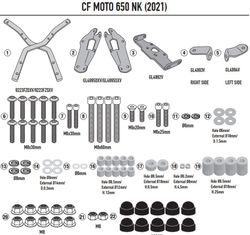 Adaptador portaequipajes CFMOTO 650 NK (21 > 23)
