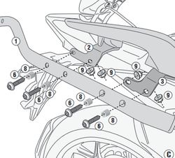 HONDA NC 750 X (21) Soporte baúl kappa