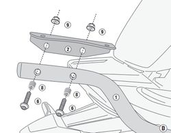 HONDA NC 750 X (21) Soporte baúl kappa