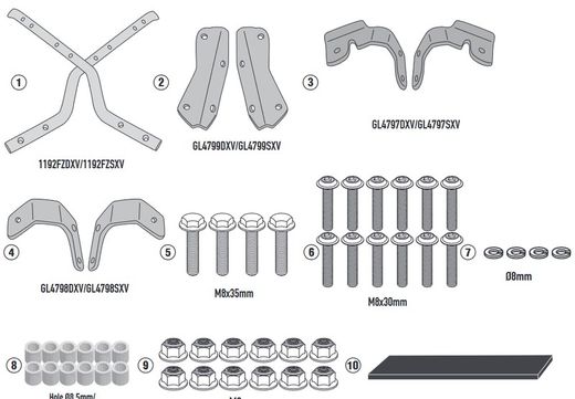 HONDA NC 750 X (21) Soporte baúl kappa