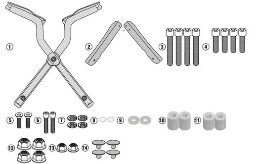 Adaptador portaequipajes BMW F 900 R / XR 20>