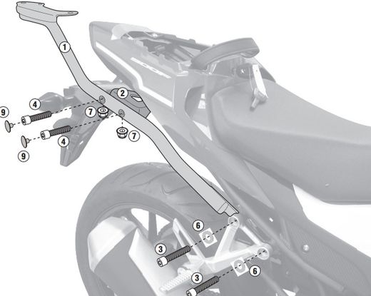 portaequipajes Monorack CB 500 F 19>