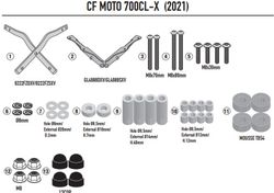 Adaptador parrilla CFMOTO 700 CL-X (21 > 23)