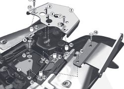 Soporte maleta aprilia shiver 750 10>13