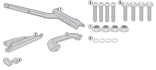 Soporte maleta givi 1132fz honda vfr 800 f (14 > 20)