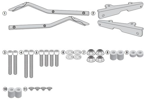 Soporte maleta kawasaki z 650 17>21 givi 4117fz