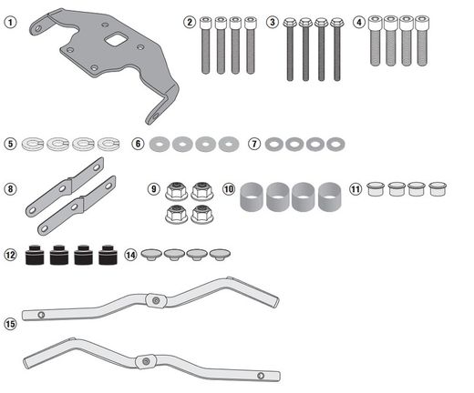 Soporte maleta kawasaki z900 17>19 y 20>