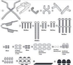 Soporte maleta kawasaki ninja 1000 sx (20 > 21) givi 4130fz