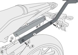 Adaptador parrilla yamaha mt-09 (17 > 20)