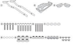 Adaptador parrilla yamaha mt-07 tracer (16 > 19) tracer 700 (20 > 21)