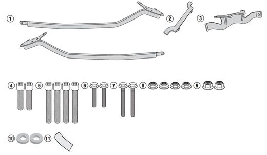Soporte maleta suzuki sv650 (16 > 21) givi 3111fz