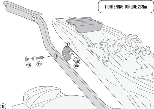 Soporte maleta givi 1165fz honda.cbr.1000 18>21