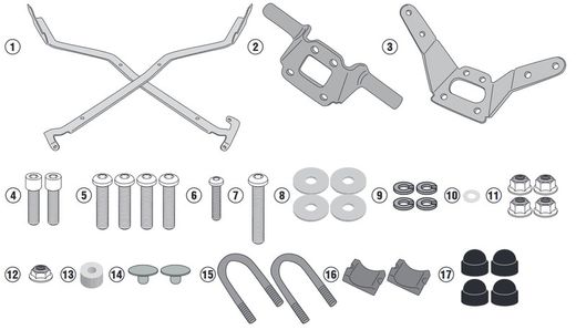 Soporte maleta k. Z 400 (19 > 21) y ninja 400 (18 > 21)