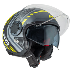 Casco Semijet NZI Ringway 2 Duo Connected Antracite & Grey Matt