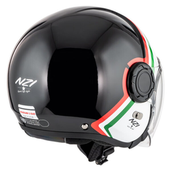 Casco Semijet NZI Ringway 2 Duo Skyline Black & White Italy