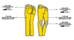 Pantalón tejano pmj deux (aaa) con cinturón.