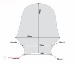 Parabrisas universal naked con anclajes givi a201