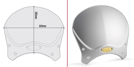 Parabrisas completo Givi100AL Benelli Leoncino 500 17>20