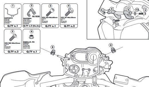 T. tiger 800 / 800 xc / 800 xr (11 > 17) Parabrisas completo Givi