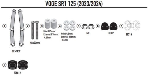 Pàrabrisas completos Voge SR1 125 (23 >)