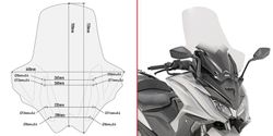 Parabrisas completo givi kymco ak 550 17>
