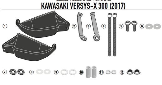 Paramanos abs Kawasaki Versys-X 300 (17 > 23)