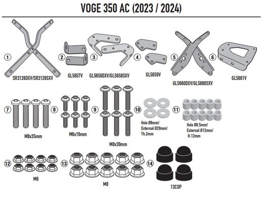 Parrilla trasera Voge 350AC 23> OJO PRECIO
