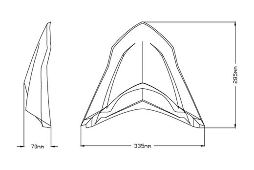PICO PARA YAMAHA TENERE 700 19'- C/NEGRO MATE