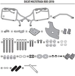 Portamaletas lateral Cam-Side. Ducati Multistrada Enduro 1260 (19 > 21) y 950 S (19 > 21)
