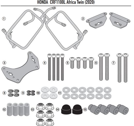 Portamaletas lateral Cam-Side. Honda CRF1100L Africa Twin (20>)