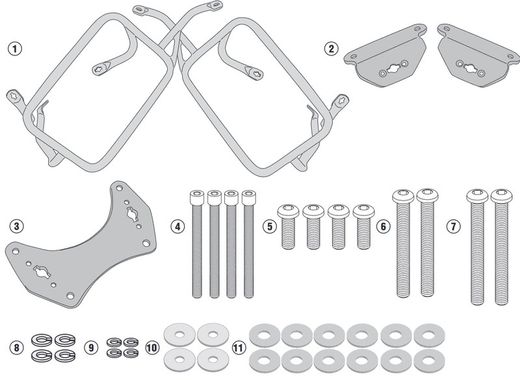 Portamaletas lateral especifico pl one-fit crf1100l africa twin 2020>