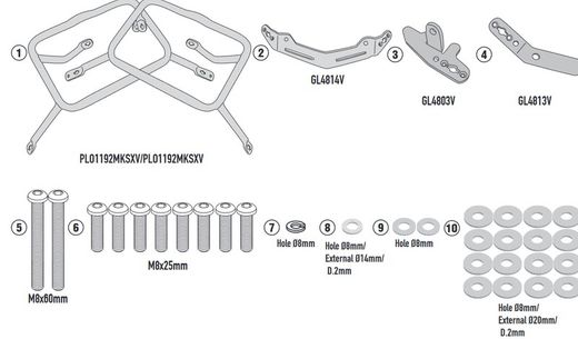 Portamaletas lateral cam honda nc750x (21) givi plo1192cam