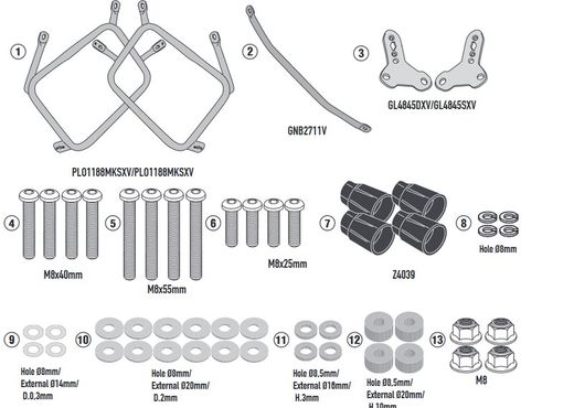 Porta maletas lateral CAM-SIDE H.X-ADV 750 2021>