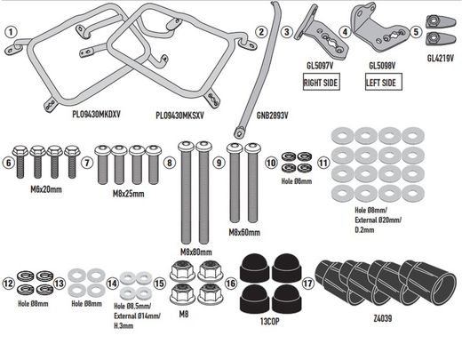 NORDEN 901 22>/ KTM 790 ADVENTURE/ R (19>20) y 890 ADVENTURE 21> Portamaletas lateral