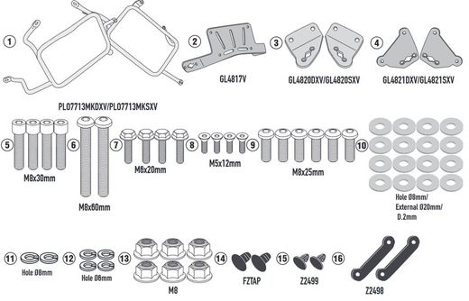 Portamaletas lateral cam 1290 super adventure r/s (21>) givi plo7713cam