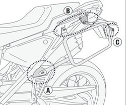 Portamaletas lateral cam 1290 super adventure r/s (21>) givi plo7713cam