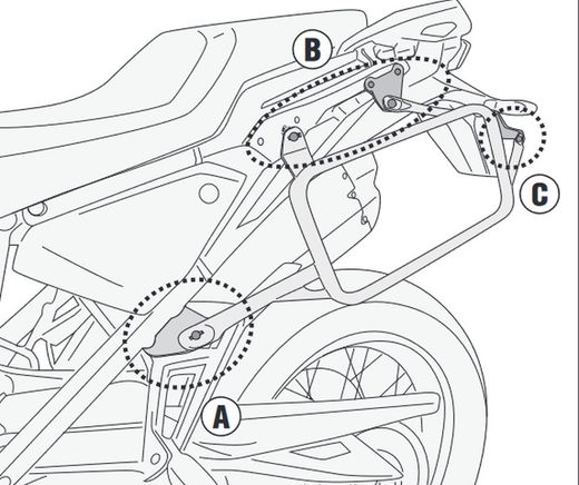 Portamaletas lateral cam 1290 super adventure r/s (21>) givi plo7713cam