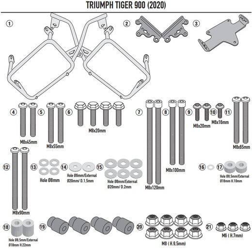 Portamaletas lateral Cam-Side Triumph Tiger 900 (20>)