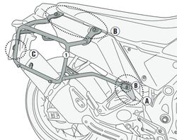 Portamaletas laterales y.tornilleria700 (19 > 20) y (21>)
